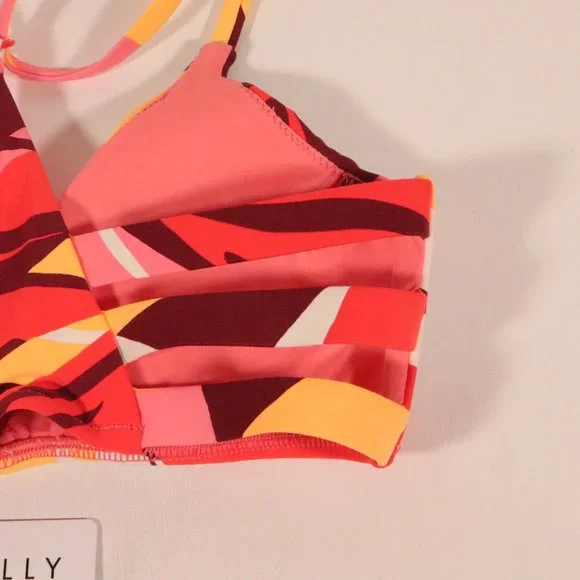 NWT Seafolly X Revolve Cut Copy Multi Strap Bralette in Tangelo - Picture 9 of 15